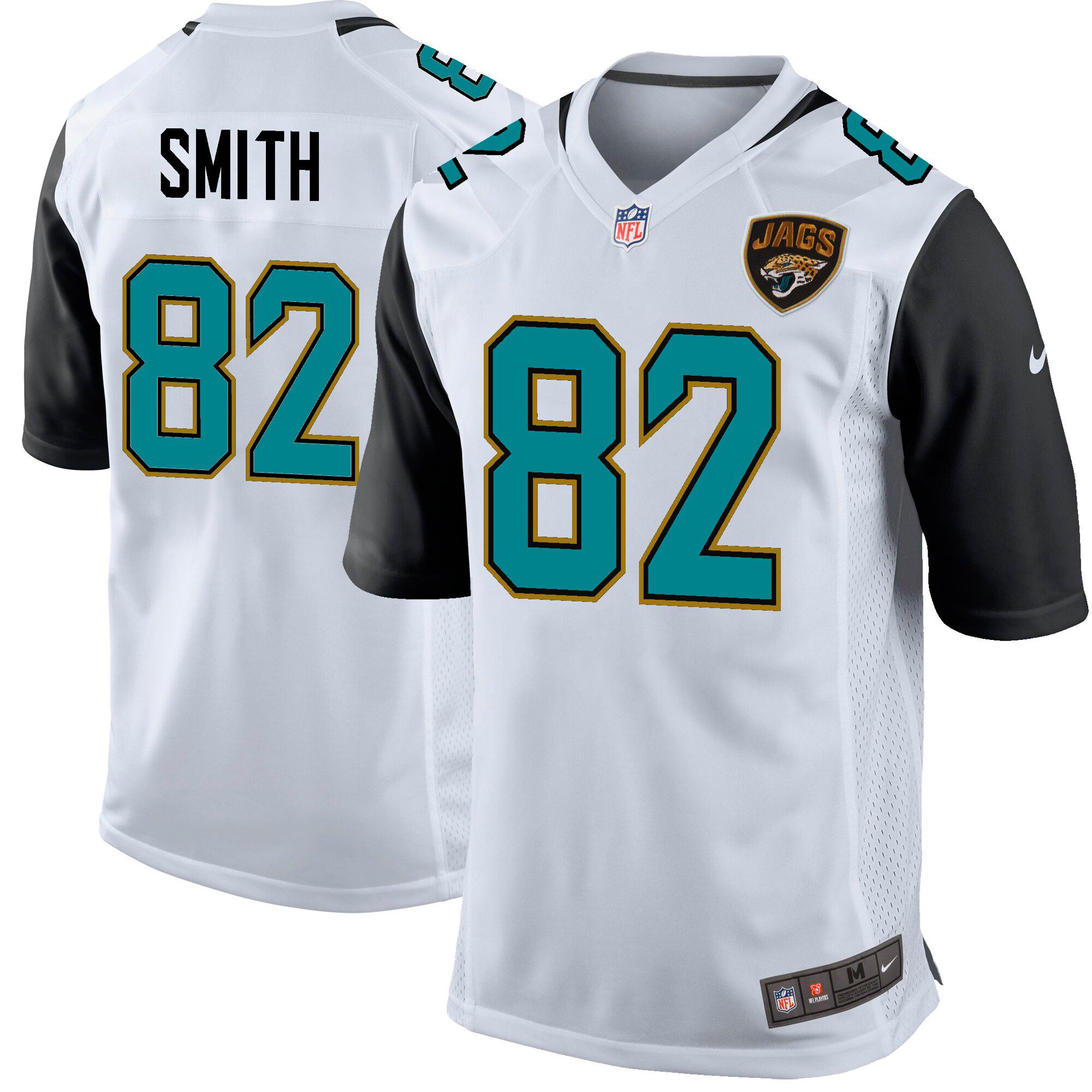 Men Jacksonville Jaguars #82 Jimmy Smith Nike White Retired Player Game NFL Jersey->jacksonville jaguars->NFL Jersey